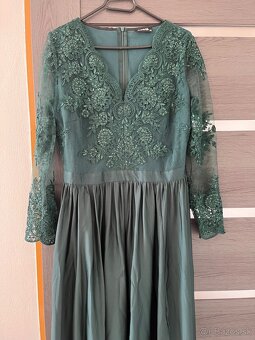 Zelené spoločenské šaty 44/XL - 2