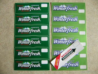 Predám, nálepky, žuvačky Wrigleys Winterfresh. - 2