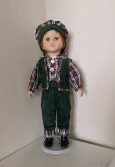 Retro porcelánová bábika ryšavý chlapec 39cm - 2