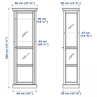 Vitrína čierna IKEA Malsjo - 2
