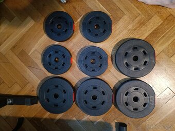 Bench press lavica , HopSport HS-1080, 30 kg závažia + tyč - 2