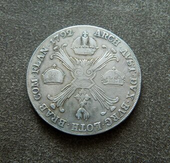 Predám 1 toliar 1792 H Leopold II. - 2