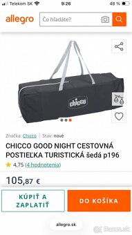 Detská cestovná postieľka chicco - 2