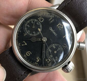 Hanhart Monopusher Pilot Chronograph z druhej svetovej vojny - 2