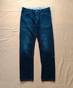Rare Levis modré rovné džínsy rifle straight jeans 33x34 - 2