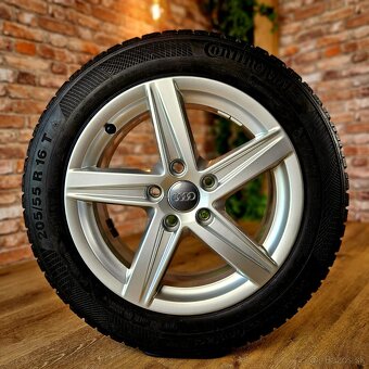 Alu R16 5x112 orig. AUDI + zimné pneu 205/55 R16 - 2