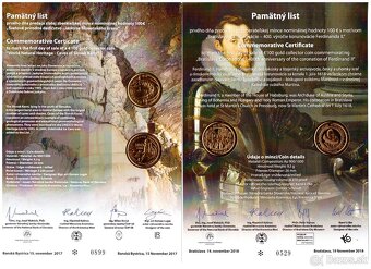 Pamätné listy k 100€ minciam - 2