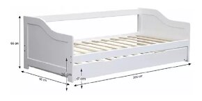 Výsuvná posteľ, dvojlozko 2x 90x200cm - 2