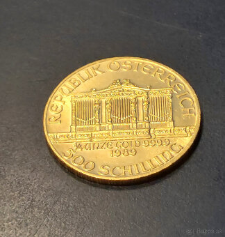 Zlatá invest. minca, mince, Wiener Philharmoniker 1/4 oz - 2