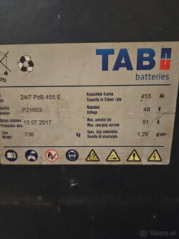 Predám trakčnú batériu 48V, 455AH - 2