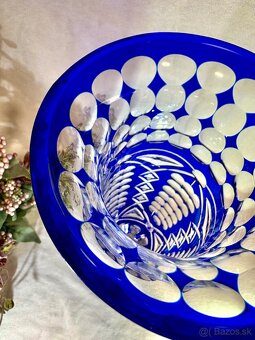 Vaza krištáľova, brusena - 2