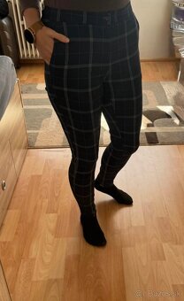 Modré nohavice so vzorom - 2