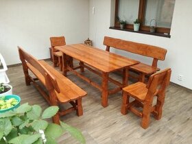 Drevené záhradné sedenie-záhradný nábytok BUK - 2