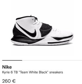 Predám NIKE Kyrie 6 TB "Team White Black" sneakers - 2