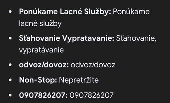 Dobrý deň ponúkame Lacné Služby 🙂 - 2