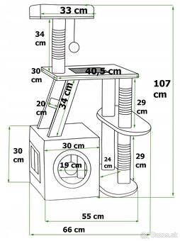 Škrabadlo pre mačky 107cm - 2