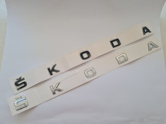 ŠKODA nápisy ČIERNE / CHROMOVE - 2