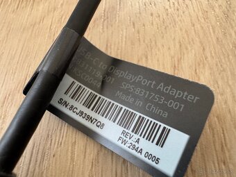 HP USB‑C → DisplayPort adaptér – funkčný, používaný - 2