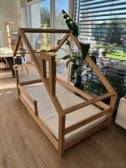 Domcekova detska postel s matracom a pletencom - 2