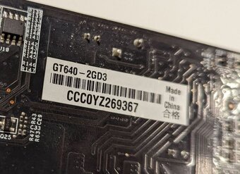 2GB grafická karta GT 640 - 2