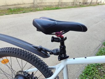 Horský elektrobicykel Rockrider E-ST 100 27,5" bielo-červen - 2