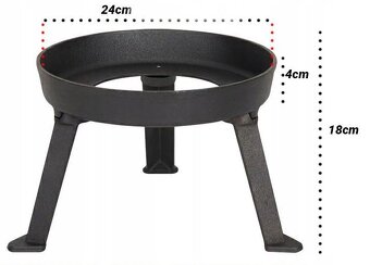 Liatinový stojan trojnožka pod kotlík alebo hrniec - 2