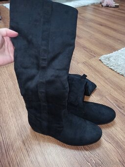 Semišové čižmy tmavomodré - 2