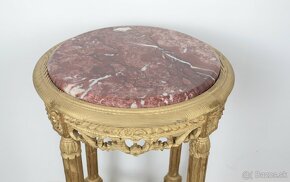 Kulatý odkládací stolek ve stylu Ludvíka XVI - 2