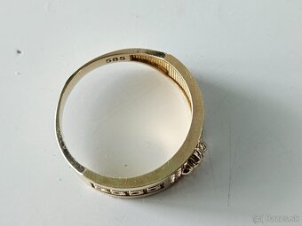 Zlaty prsten motiv Versace 333e - 2