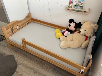 Detská drevená posteľ (160x80cm) s madracom a osvetlením - 2