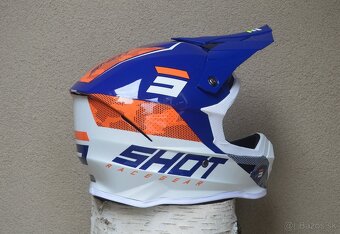 SHOT prilba helma okuliare modro oranžová mx - 2