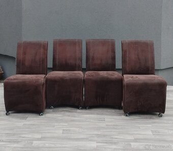 Set kresiel na kolieskach – hnedé – ( 4 KS ). - 2