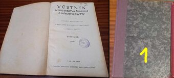 VLASTIVEDA 1944 2x - VESTNÍK MIN. ŠKOLSTVA 1938 - 2