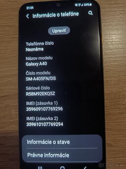 Samsung galaxy A40 - 2