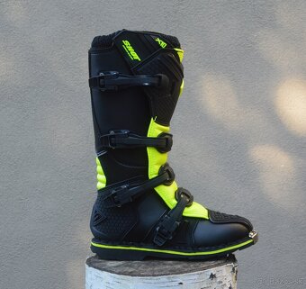 Žlté fluo čierne čižmy SHOT - 2