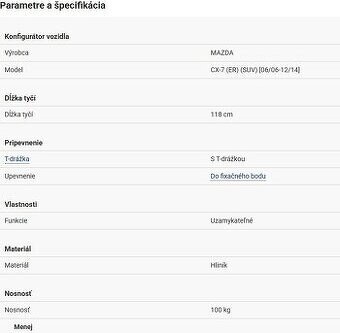 THULE nosič pre MAZDA CX-7 5-dr SUV 2007-2014 - 2