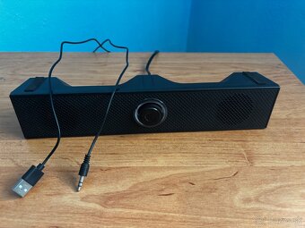 Predám USB soundbar reproduktor pre PC/monitor s modrým LED - 2