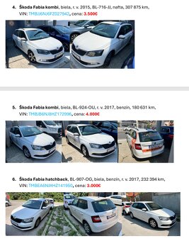 Škoda fleet - Felicia, Favorit, Fabia, Fiat - 2