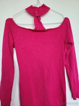 Dámsky fuchsiový pulóver - 2
