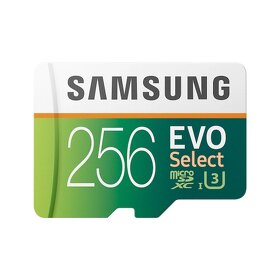 NOVÁ SAMSUNG EVO Select microSDXC 256GB, 4K, R100/W90 MB/s - 2