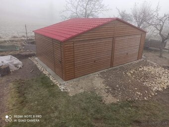 Plechová garáž 7x5m - 2