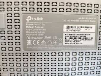 Predám WiFi router TP-Link Archer C20 AC750 - 2