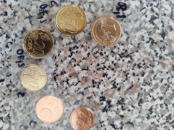 Sada mincí Luxembursko bez 2€, UNC znak most - 2