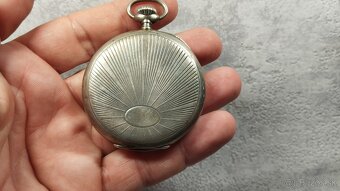 Starožitné pánské švýcarské kapesní STŘÍBRNÉ hodinky DOXA - 2