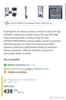 Závesné WC set NOVÝ - 2