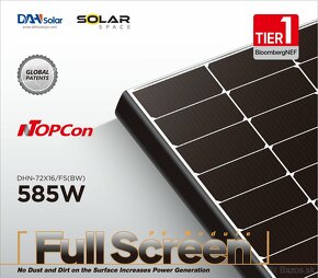 Solárne fotovoltaické panely DAH Solar 585Wp čierny okraj - 2