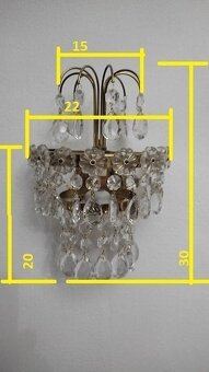 Súprava luster a dve nástenné lampy - 2