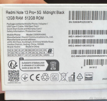 Xiaomi Redmi Note 13 pro+ 5G 512GB ako nový - 2