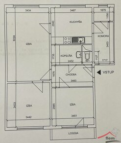 3-izbový byt  na predaj, Vráble - Lúky, 74 m2 - 2