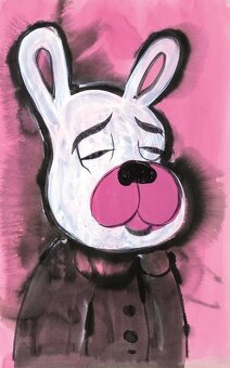 Erik Šille - Obraz 79x55 cm / tuš, akryl na papieri, saké - 2